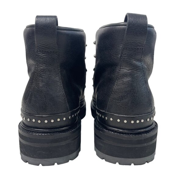 Rag & Bone Women's Lace Up Black Compass Ankle Leather Boots Sz 7 - NWOB - Picture 4 of 10